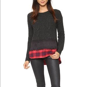 Madewell Sydney needled woven pullover sweater